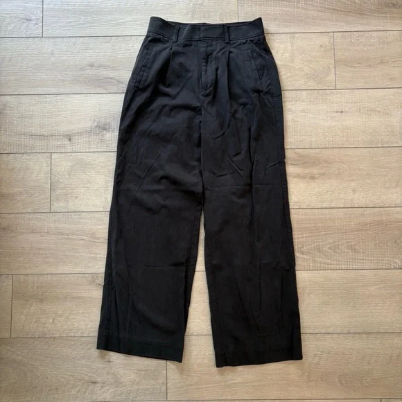 Everlane Black Wide-Leg Trouser Women's Pants - Picture 2 of 9